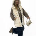 pelliccia foderata smanicata brunette